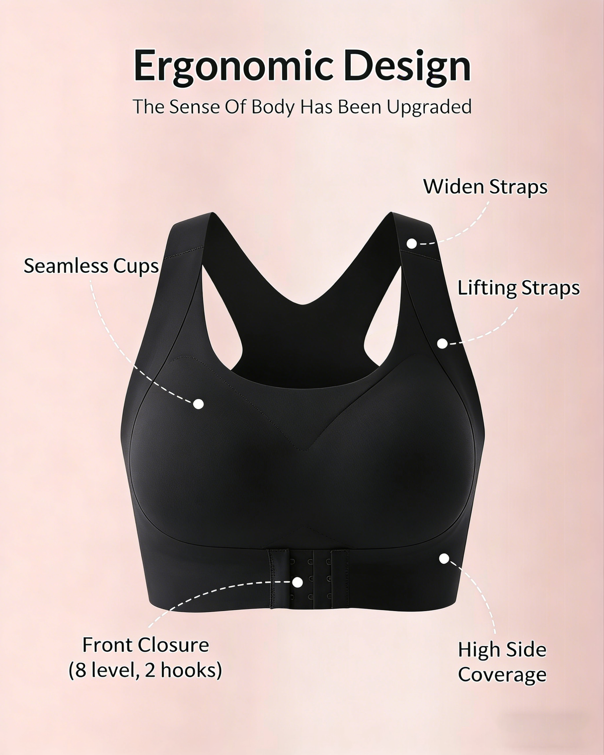 LAST DAY PROMOTION -  Closure Cross-Back Wireless Posture Bra